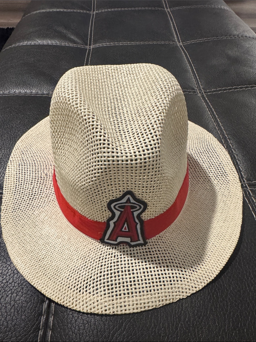 Los Angeles Angels Straw Fedora with Red Band - Never Worn.